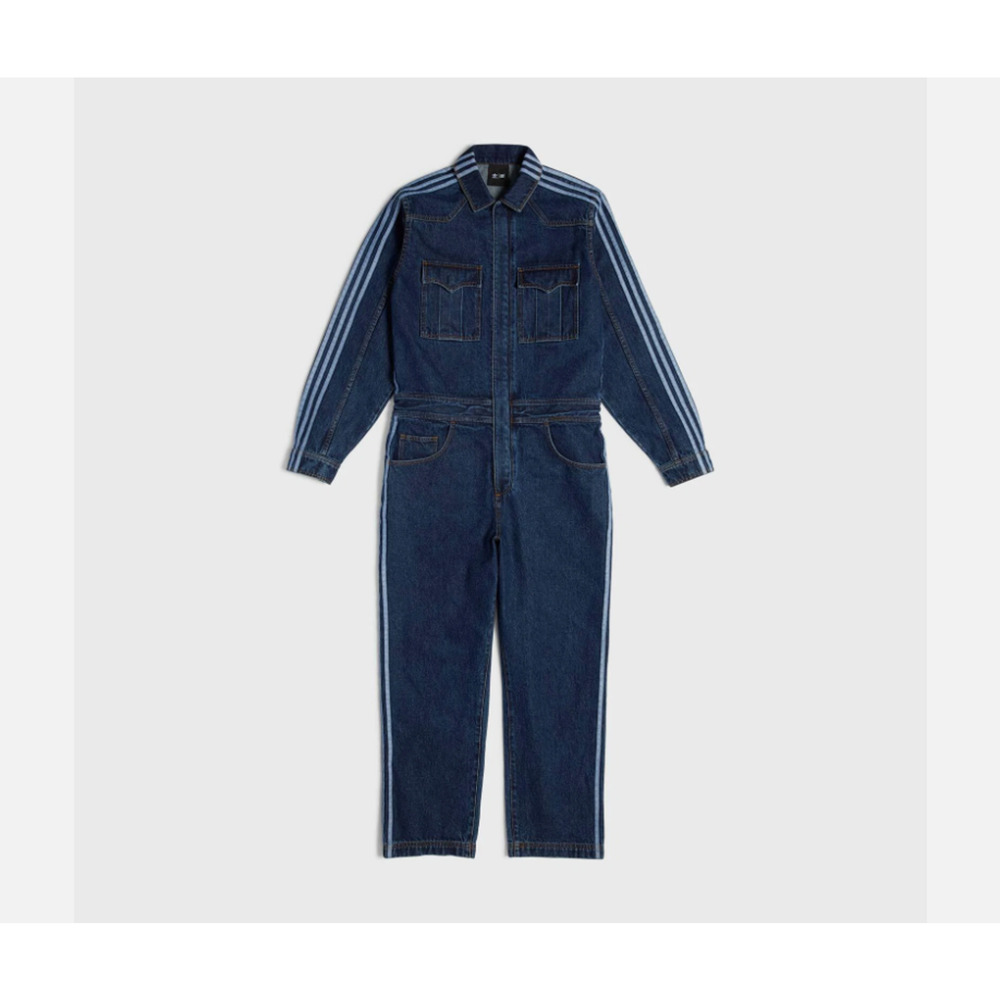 Adidas x Ivy Park Jumpsuit Unisex Large Blue Denim Original Boiler Suit Relaxed - Picture 4 of 14